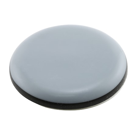 Prime-Line 1-1/2 in. Round Sliding Discs, Gray Plastic 4 Pack MP75123